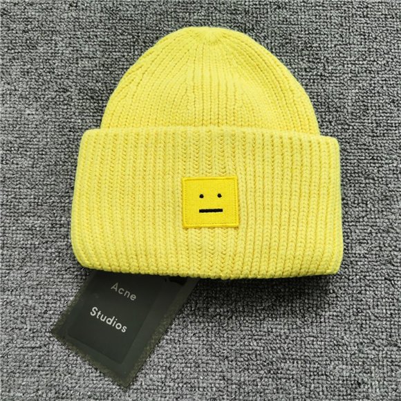 Acne Studios Pansy Beanie Rose Yellow 